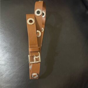 Michael Kors Tan Belt with Silver Accents